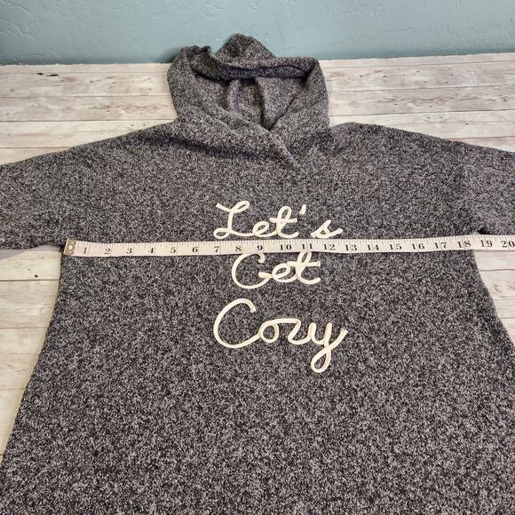 Marled 'Let's Get Cozy' Hooded Sweater Size Small - Picture 6 of 8